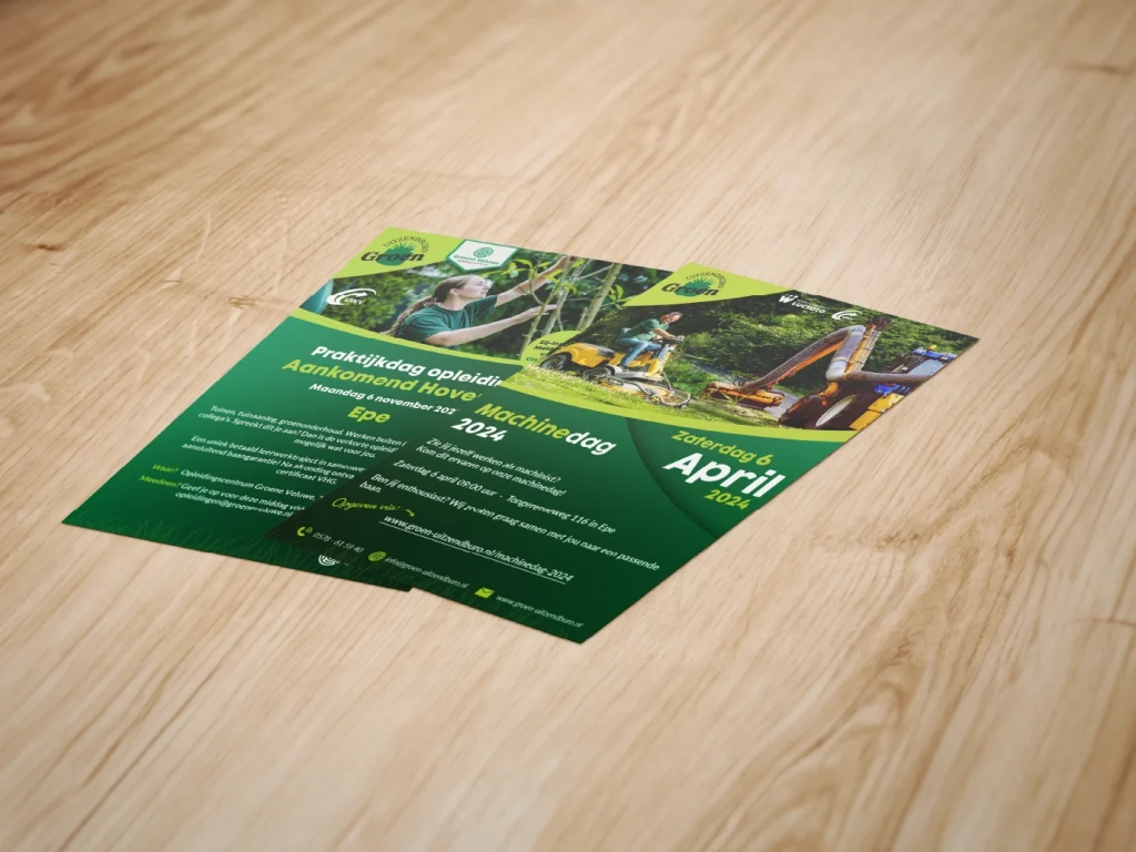 Flyer aankomend hovenier